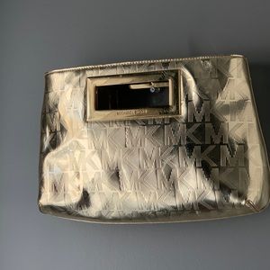 Michael kors gold clutch